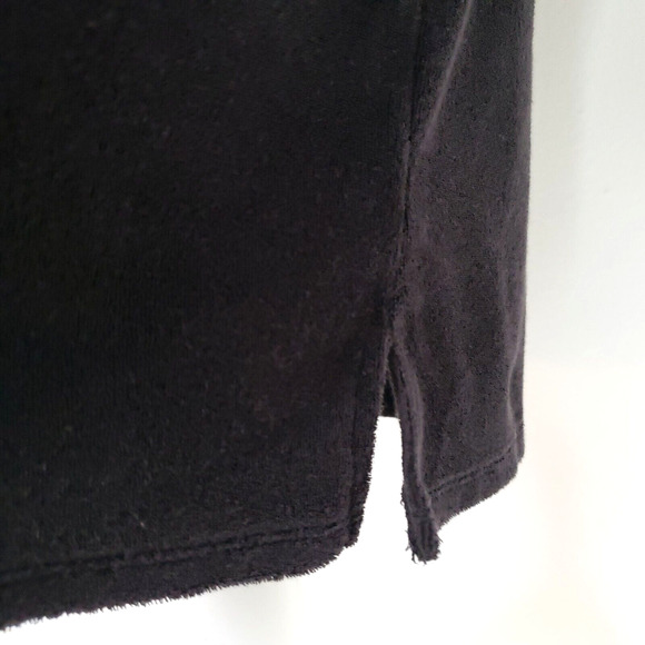 Vtg Juicy Couture SIZE S Black Stretch Knit Terry Cloth Shift Dress Sleeveless - Picture 7 of 13